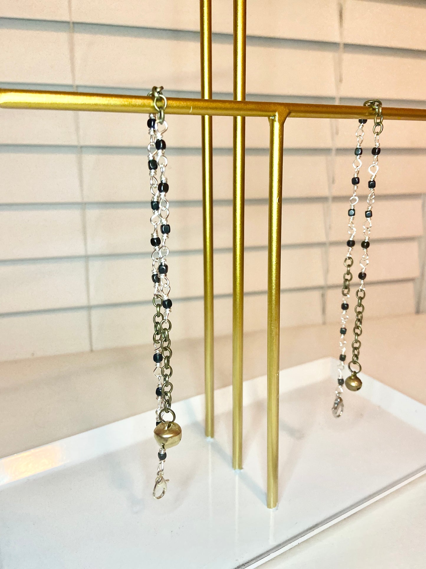 Matching Hematite Anklet and Cat Collar