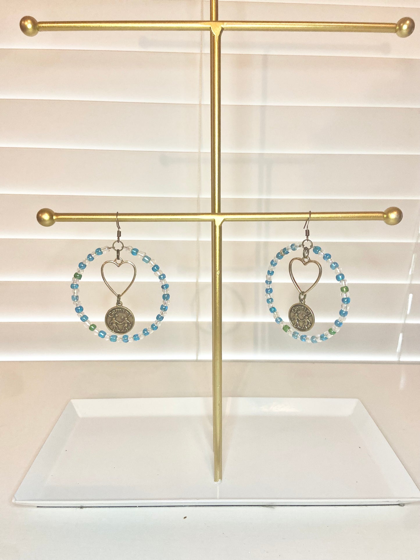 Blue and White Gemini Hoop