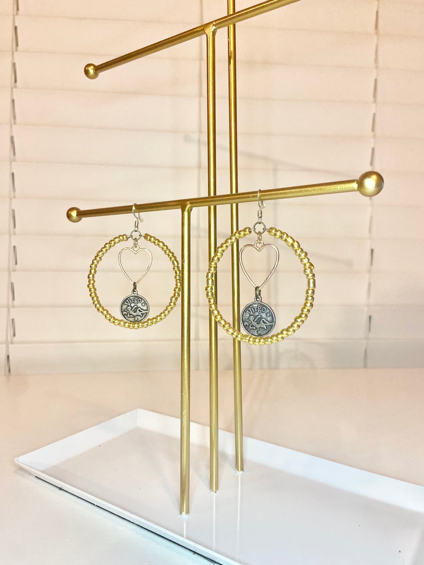 Gold Virgo Hoop