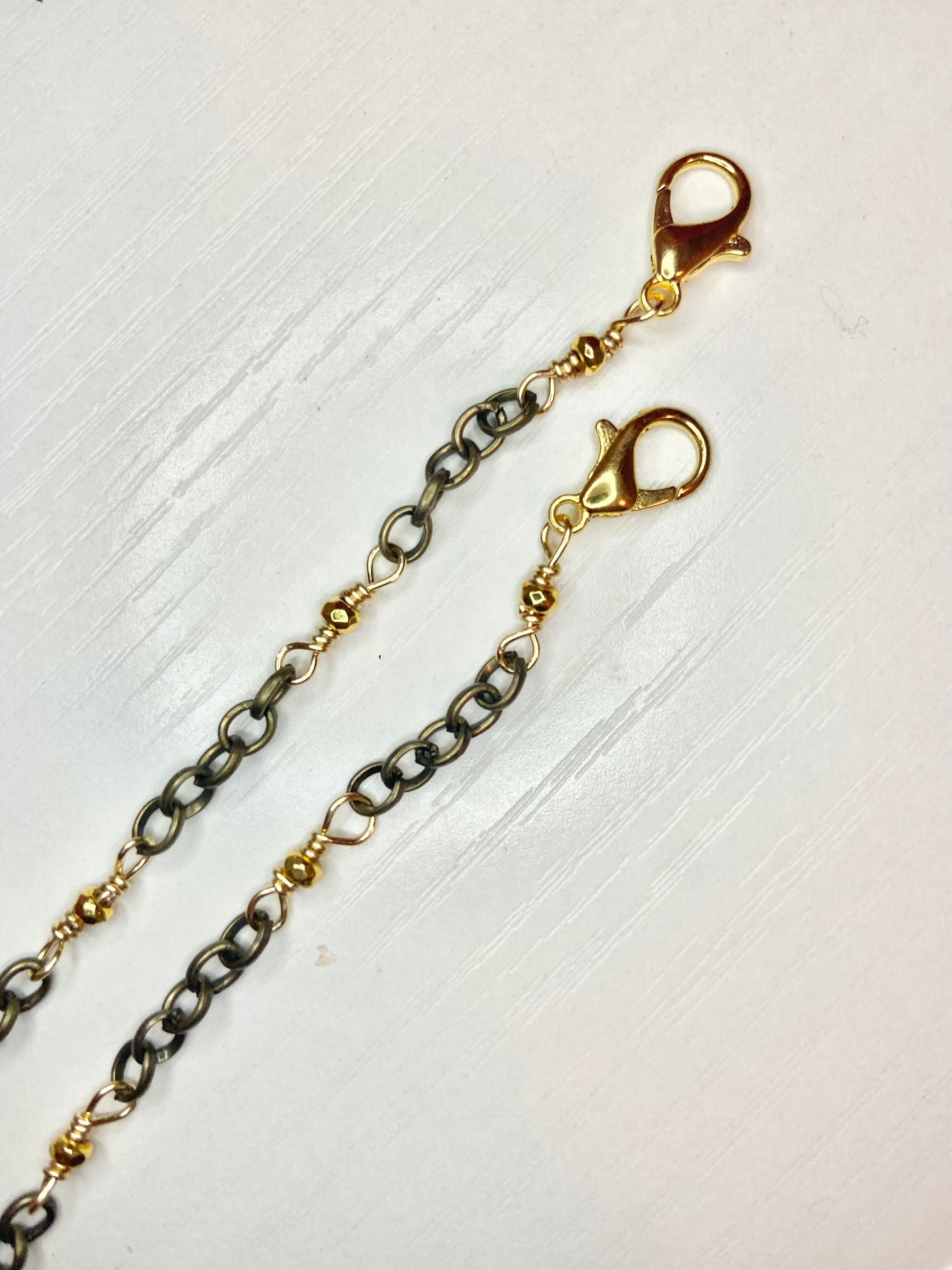Matching Gold Hematite Anklet and Cat Collar